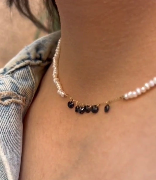 Collier pierre johar naturelle en Or18k