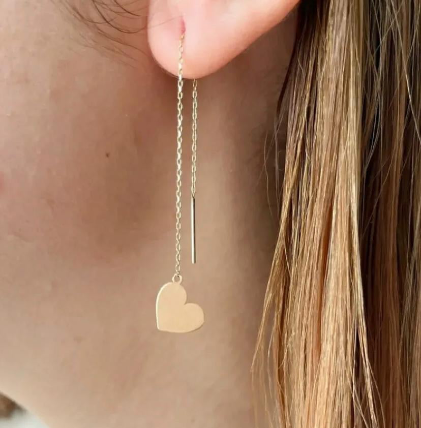 Boucle cœur en or18&