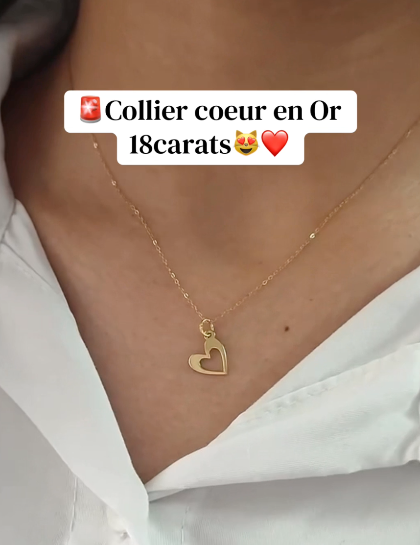 Collier Cœur en Or 18k
