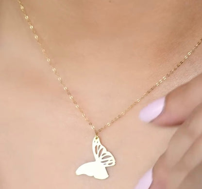 Collier papillon en Or18k
