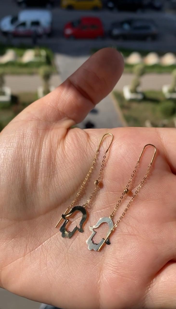 Boucle khemisa en Or 18 carats