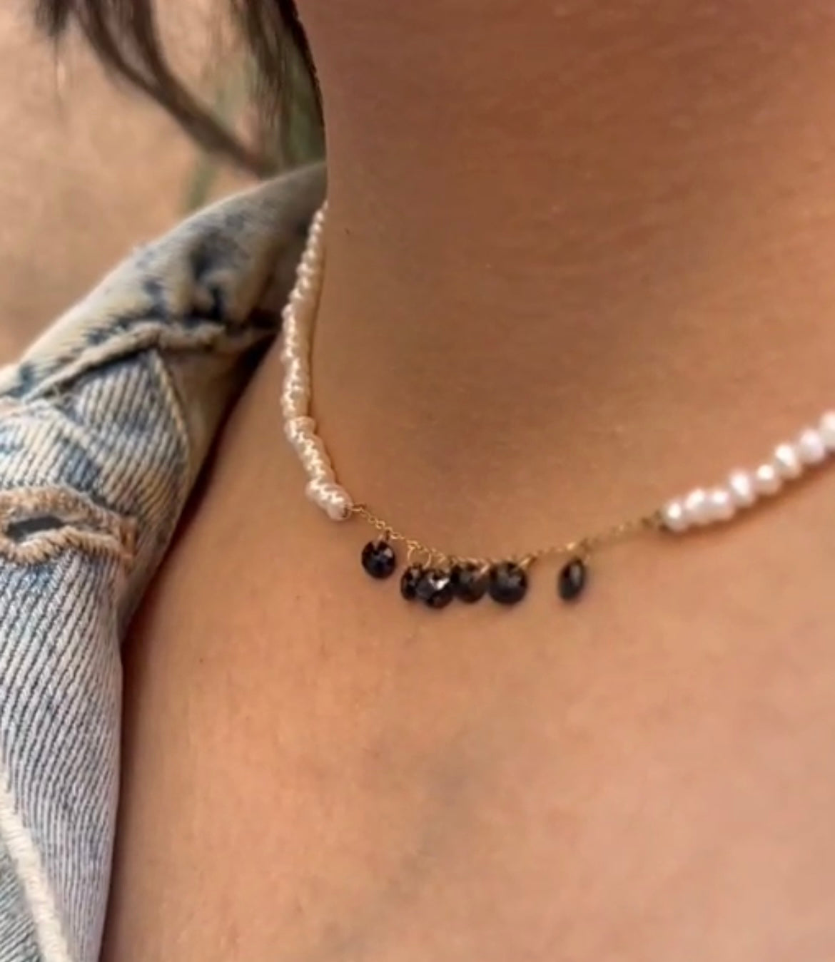 Collier pierre johar naturelle en Or18k