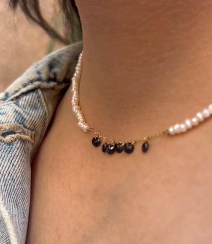 Collier pierre johar naturelle en Or18k