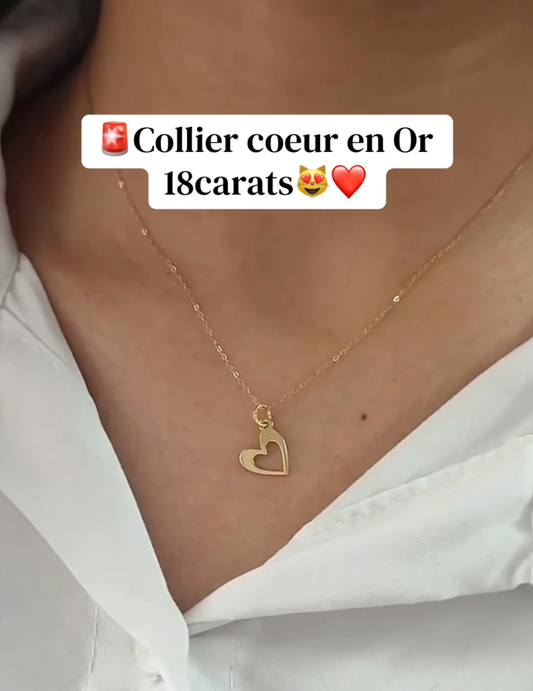 Collier Cœur  en Or 18k